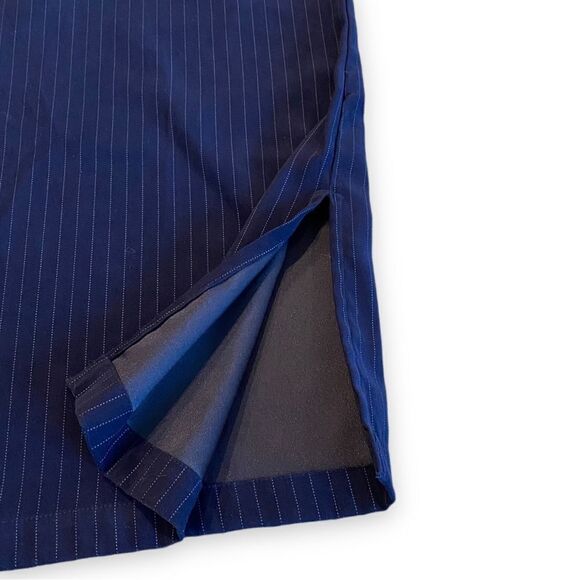 Vintage Pinafore Modest Erika Studios Navy Blue Sleeveless Maxi Dress - Picture 3 of 8